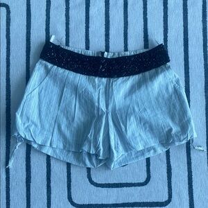 Pinko Stylish Shorts with Black Stones Waistband